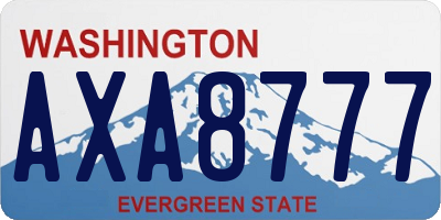 WA license plate AXA8777