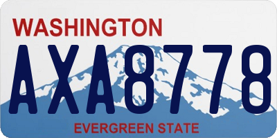 WA license plate AXA8778