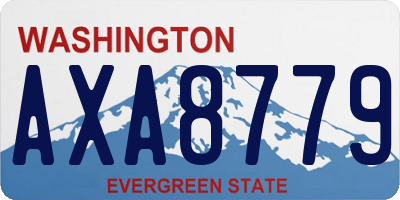 WA license plate AXA8779
