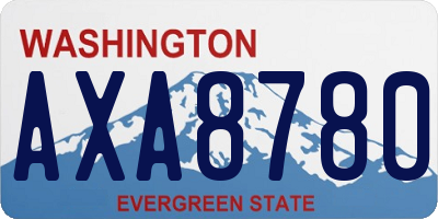 WA license plate AXA8780