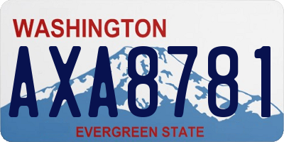 WA license plate AXA8781