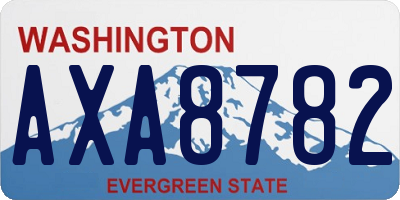 WA license plate AXA8782