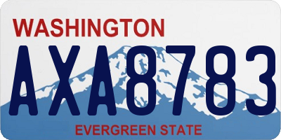 WA license plate AXA8783