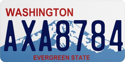 WA license plate AXA8784