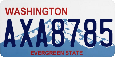 WA license plate AXA8785
