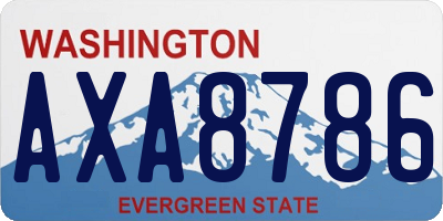 WA license plate AXA8786