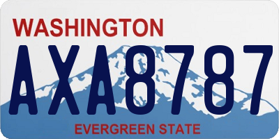 WA license plate AXA8787