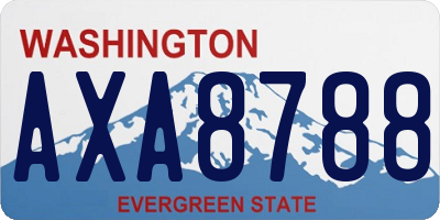 WA license plate AXA8788