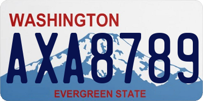 WA license plate AXA8789