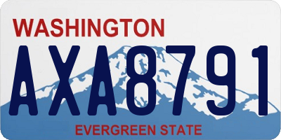 WA license plate AXA8791