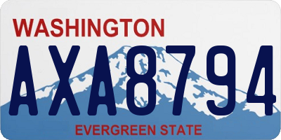 WA license plate AXA8794