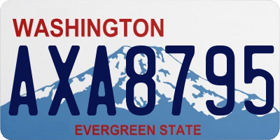 WA license plate AXA8795