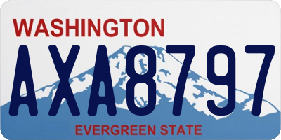 WA license plate AXA8797