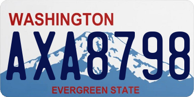 WA license plate AXA8798