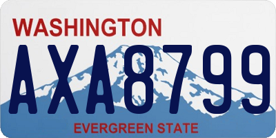 WA license plate AXA8799
