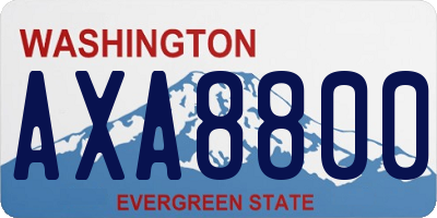 WA license plate AXA8800