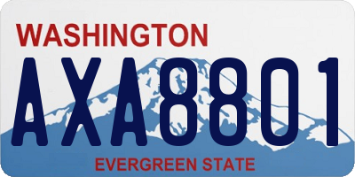 WA license plate AXA8801