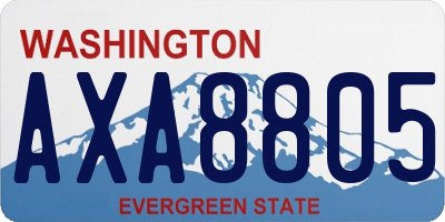 WA license plate AXA8805