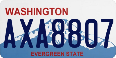 WA license plate AXA8807