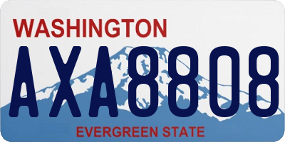WA license plate AXA8808
