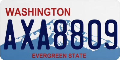 WA license plate AXA8809