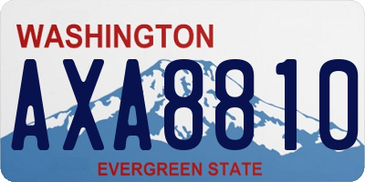 WA license plate AXA8810