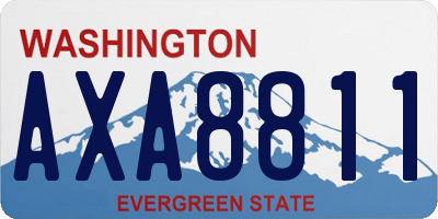 WA license plate AXA8811