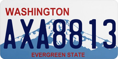 WA license plate AXA8813