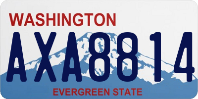 WA license plate AXA8814
