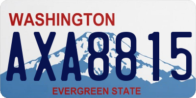 WA license plate AXA8815