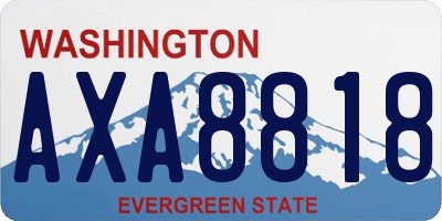 WA license plate AXA8818