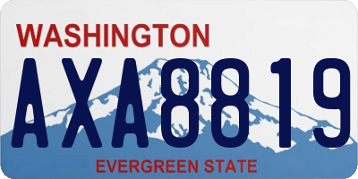 WA license plate AXA8819