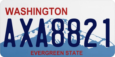 WA license plate AXA8821