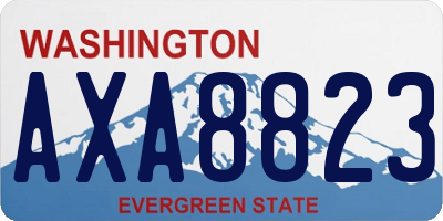 WA license plate AXA8823