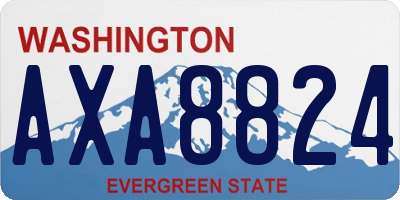 WA license plate AXA8824