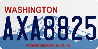 WA license plate AXA8825
