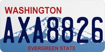 WA license plate AXA8826