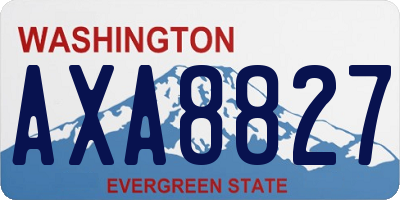 WA license plate AXA8827