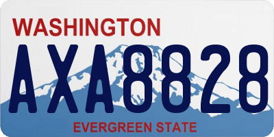 WA license plate AXA8828