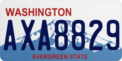 WA license plate AXA8829