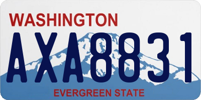 WA license plate AXA8831