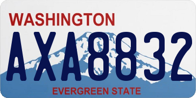 WA license plate AXA8832
