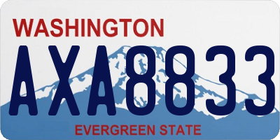 WA license plate AXA8833