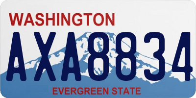 WA license plate AXA8834