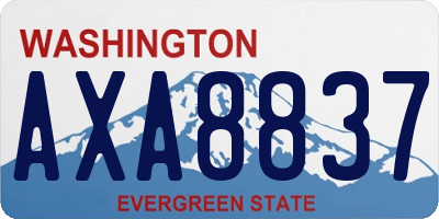 WA license plate AXA8837