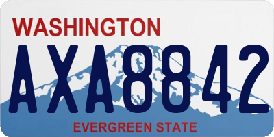 WA license plate AXA8842