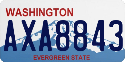 WA license plate AXA8843
