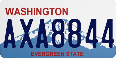 WA license plate AXA8844