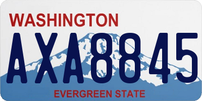 WA license plate AXA8845