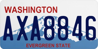 WA license plate AXA8846
